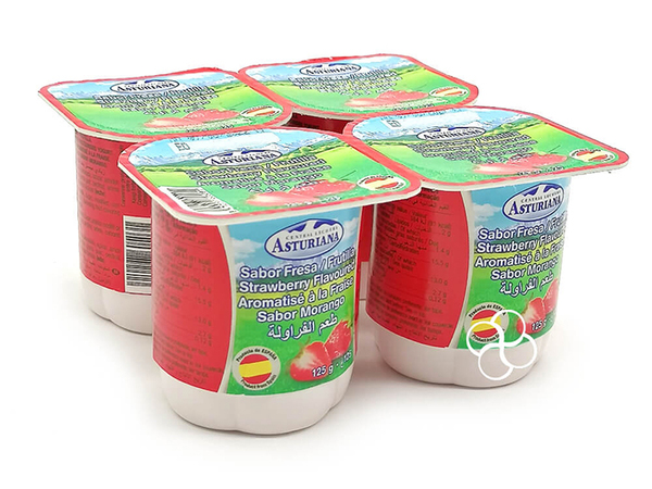 Asturiana - Strawberry Yogurt Pack of 4